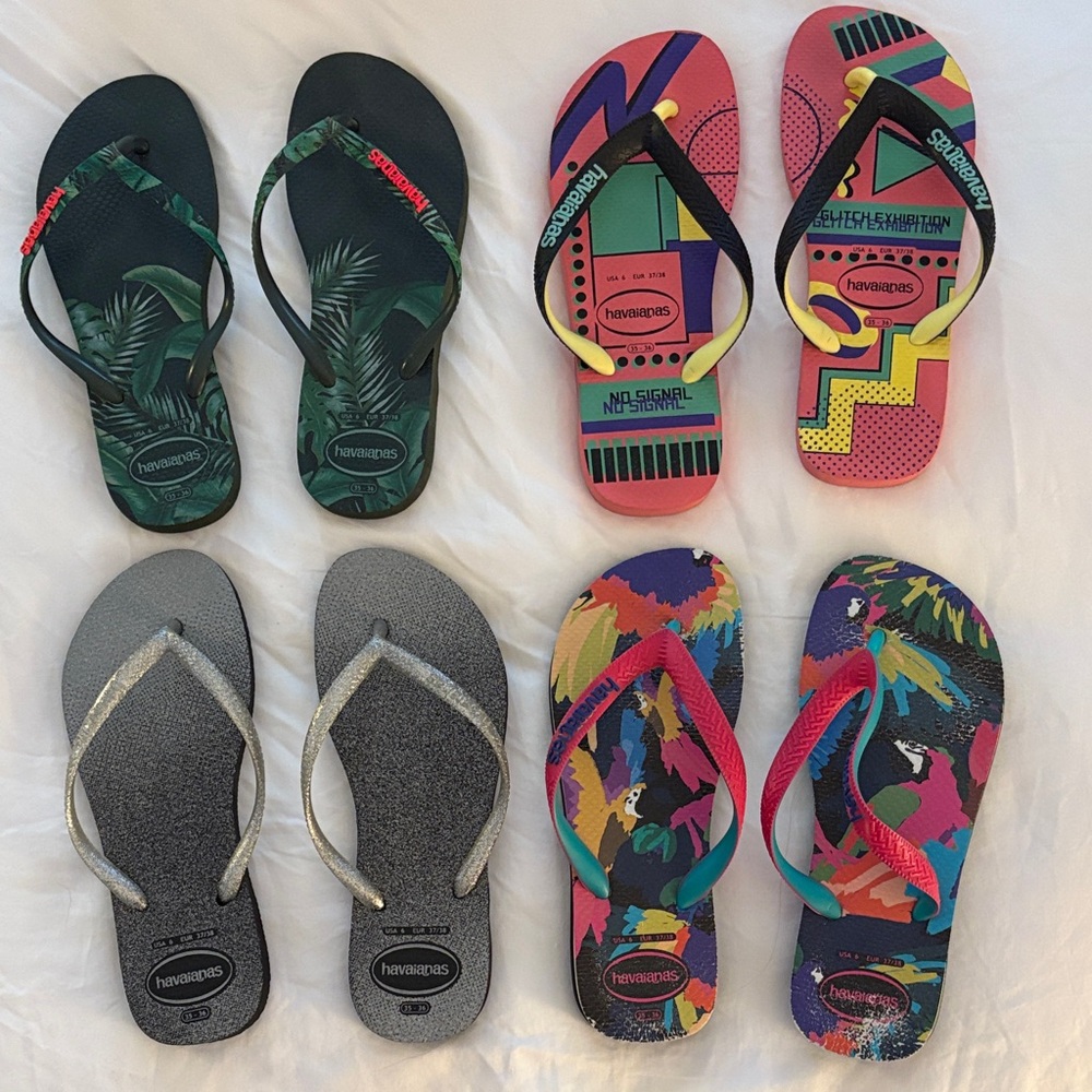 4 Havaianas!! Flip Flop Set